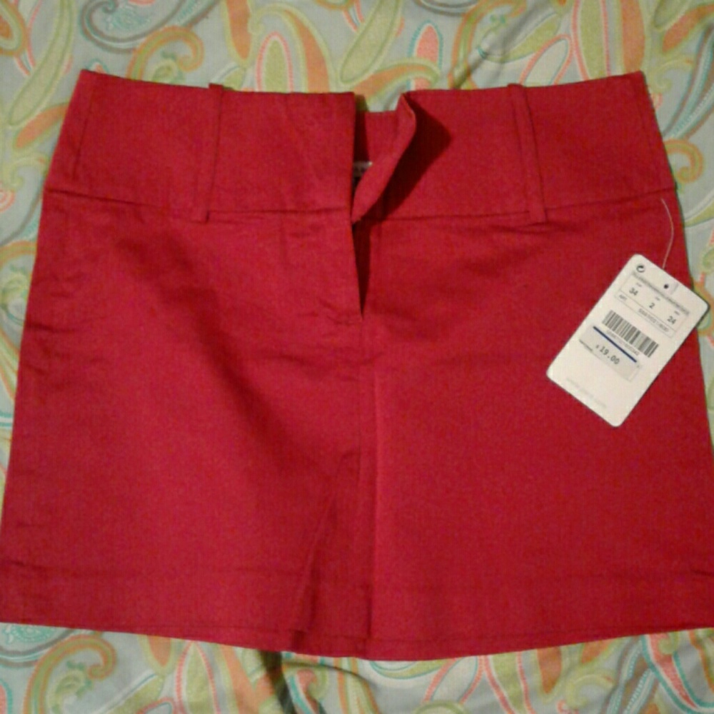 Zara red skirt